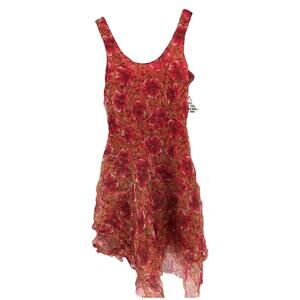 Vintage Sa Va Silk Floral Dress 42‎ – Romantic Handkerchief Hem, Y2K